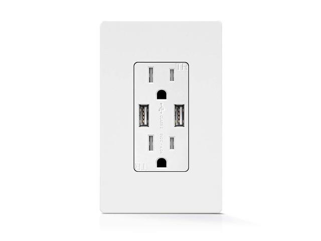 15A Receptacles LOT of 15 TOPGREENER 2.1A Dual Port USB Wall Outlet Charger