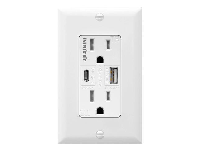 15A Receptacles LOT of 15 TOPGREENER 2.1A Dual Port USB Wall Outlet Charger