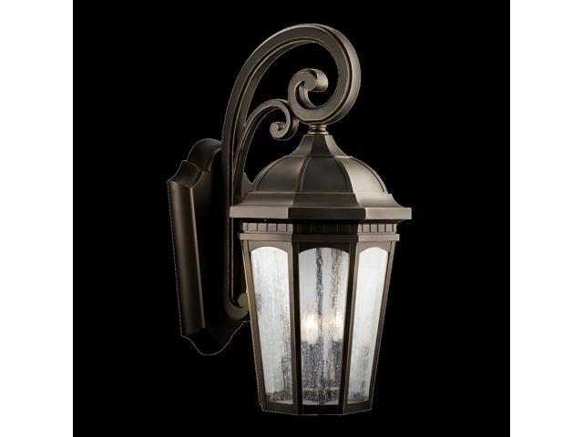 Kichler Lighting 9035rz Traditional 3 Light Outdoor Wall In Rubbed Bronze Newegg Com