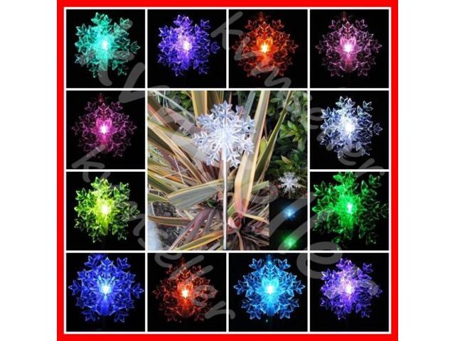 Solar Ed Snowflakes Garden Yard Stake Color Changing Solar Ed Snowflakes Garden Yard Stake Color Changing Led Light