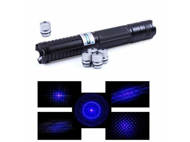 High Power UPTO 10 MILE Blue Laser Pointer Laser Pen Torch Burning Beam 2x16340 
