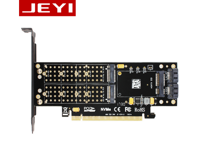 12V 3.3V M.2 NVME/NGFF SSD to PCI Express X4 X8 X16 Adapter Converter Card 