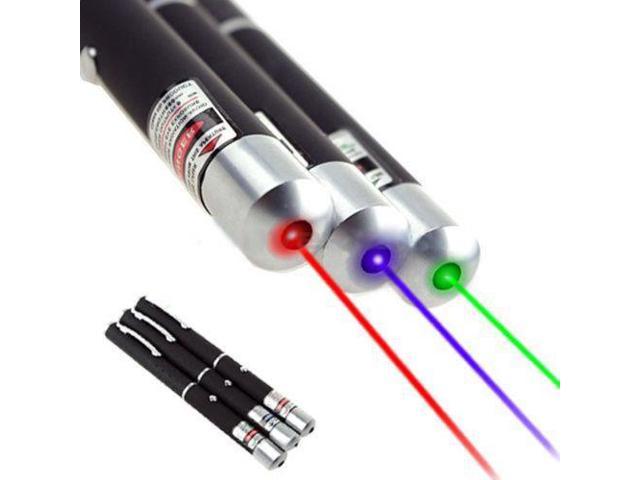 3PCS 5mW Powerful Green Red Purple Laser Pointer Pen Beam Light High Power 532nm 