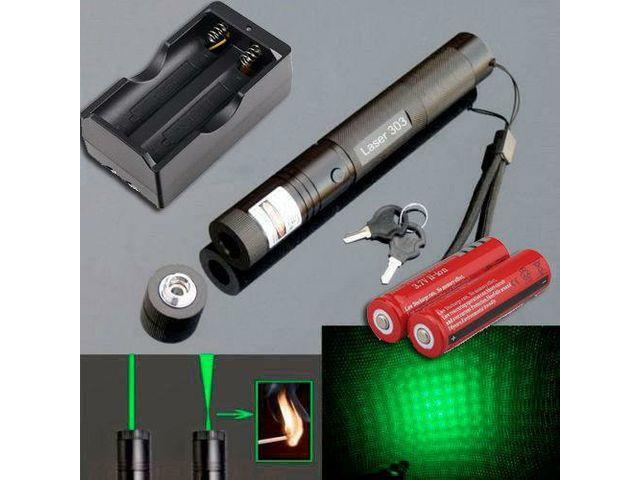 Laser Pointer Pen 10miles Military Green 1MW 532NM Lazer Light Visible Beam Burn 