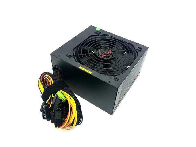 600W Large 12cm Fan Guard Grill Cooling Power Supply 20+4 Pin PCIe SATA ATX 12V