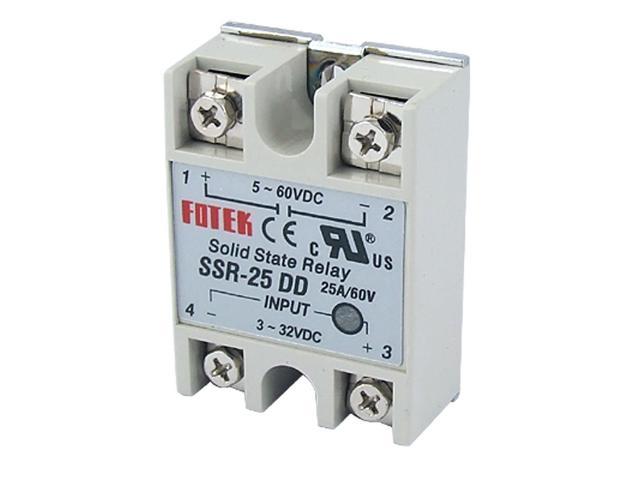 input 3-32VDC output 5-60VDC 1Pcs SSR-25DD Manufacturer 25A solid state relay 