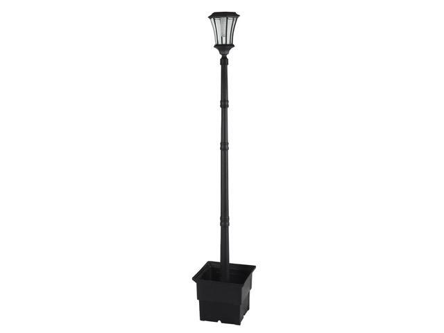 6 3 Ft 76 In Tall Solar Lamp Post With Square Planter White Led 6 3 Ft 76 In Tall Solar Lamp Post With Square Planter White Led