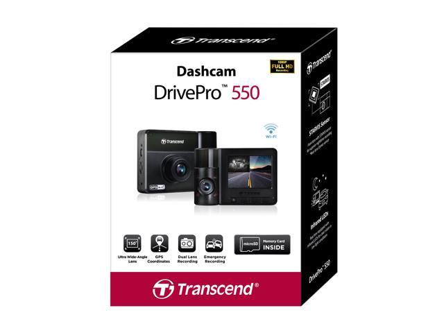 Transcend DrivePro 550 Dual Lens Dashcam w/ FREE 64GB microSD for Car SUV  etc