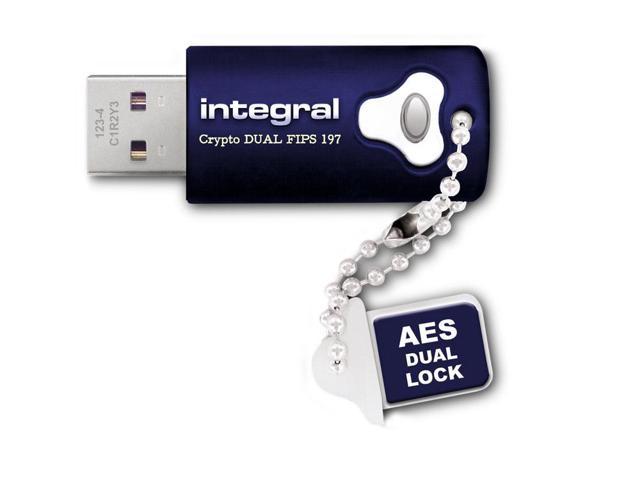 32GB Integral Courier Dual USB3.0 FIPS-197 Encrypted Flash Drive 