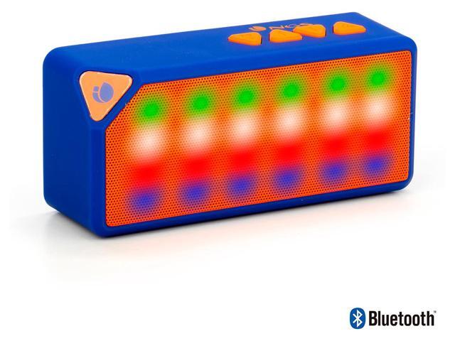 NGS Roller Flash LED Bluetooth Speaker with USB Port, MicroSD slot and FM Radio - Blue Edition