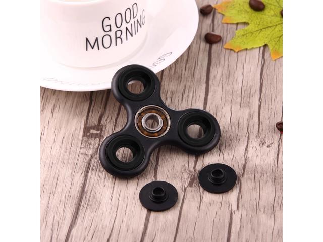 EyezOff Black Fidget Spinner ABS Material 1.5-min Rotation Steel Beads Bearing 