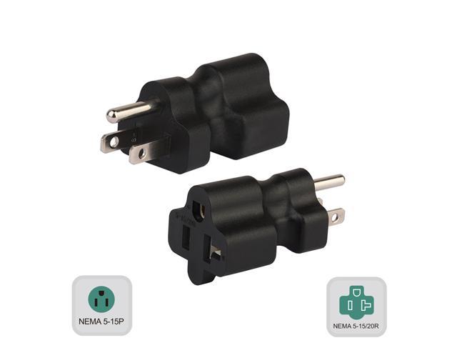 Household electrical adapter NEMA 5-15P male to NEMA 5-20R female adapter 15 DFI 