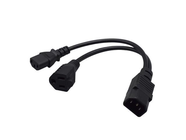 Electronics Accessories & Supplies SDENSHI 2X IEC C14 to C13+C5 Male to ...