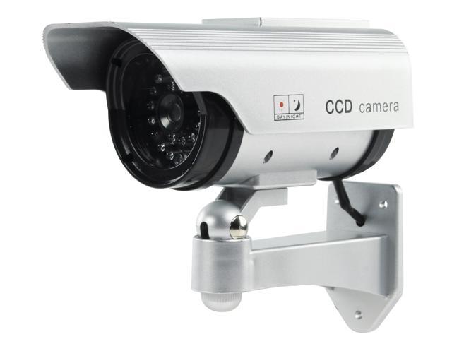Solar Powered Dummy Fake Security RED LED Light CCTV CCD Camera Surveillance Cam 