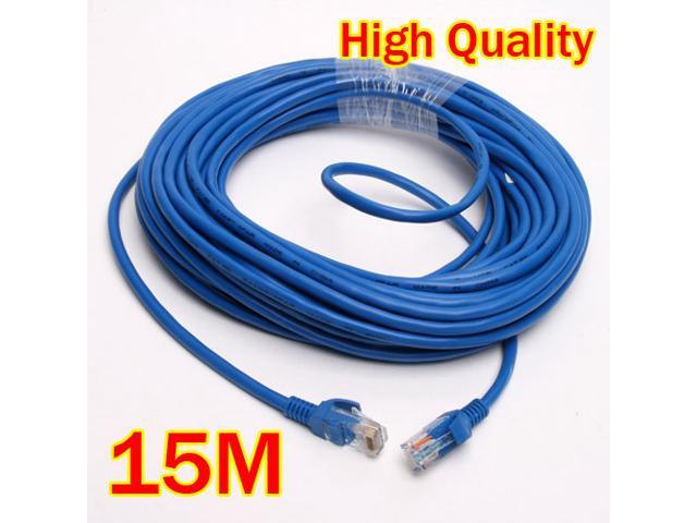 49.2ft/15m Blue RJ45 CAT5 CAT5E Ethernet LAN Network Net Cord Cable Sync Line Male to Male M/M For Computer PC Laptop - Newegg.com