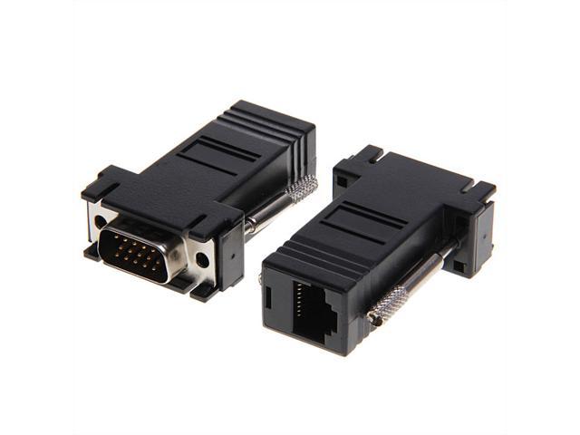 Occus 2018 VGA Extender Male to LAN CAT5 CAT6 RJ45 Female Network Cable Adapter Kit Cable Length: Other 