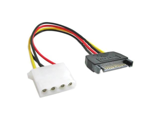 5pcs IDE/Molex 4-Pin Male To Serial ATA SATA 15-Pin Female Power Adapter Cable 