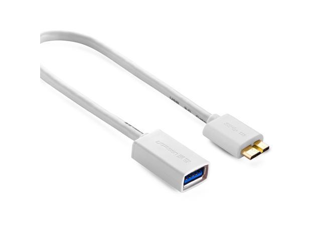 Micro USB 3.0 OTG Cable On The Go Adapter Round Micro USB to USB Female for Android Samsung Galaxy S5, Note 3, Note Pro 12.2, Tab Pro 12.2, Lenovo Yoga 8, 8 inch white 10817
