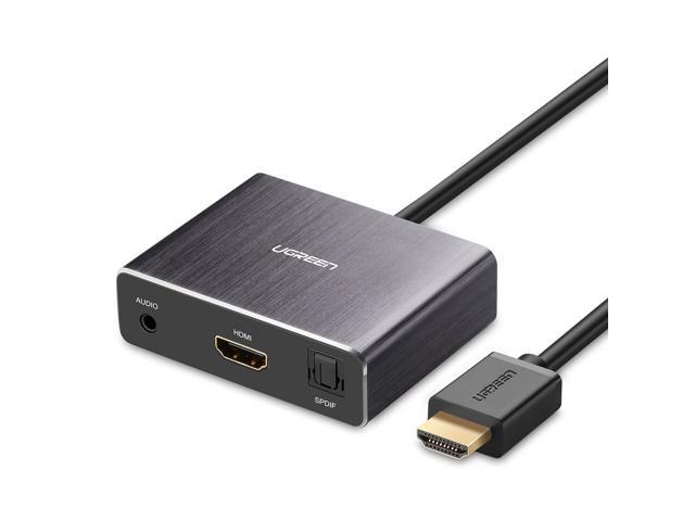 Ugreen HDMI to HDMI Converter with Optical Toslink SPDIF and 3.5mm Stereo Audio Port, Male to Female Adapter Supports 4K 2K Video 40281 - Newegg.com