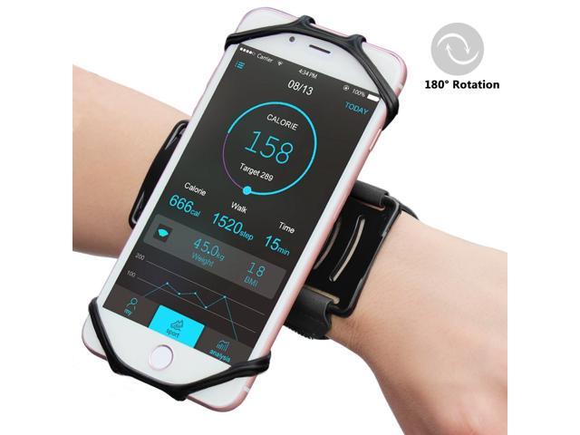 180° Rotating Sports Running Jogging Adjustable Wrist Band Bag Case Phone Holder 