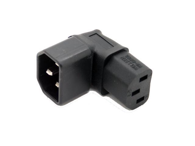 IEC 320 C14-C13 Right Angled AC Plug Power Adapter Converter Wall Mount For TV 