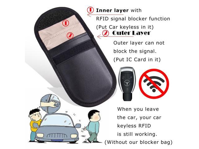 Car key signal blocker case faraday cage fob pouch keyless rfid blocking bag CPU