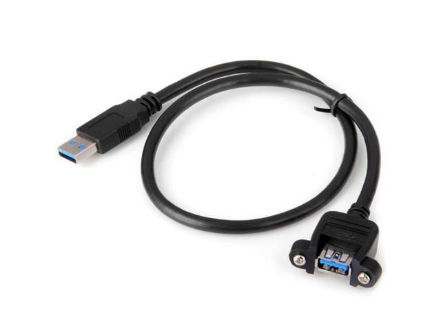 1.6ft USB 3.0 Type A Male to Female Extension Extender Cable Cord Adapter Black 
