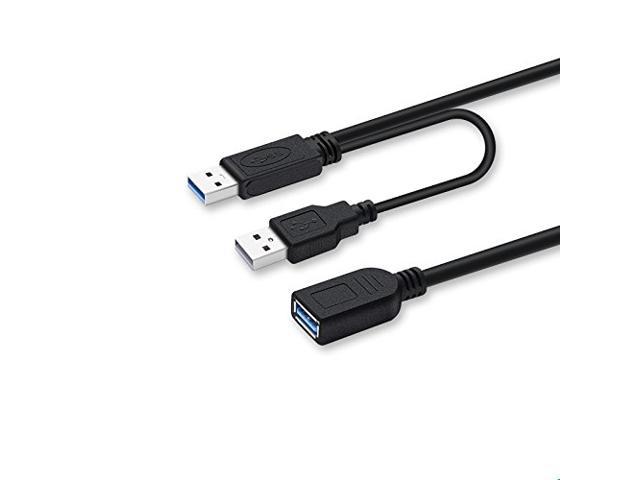 Cables USB 3.0 Female to Dual USB Male Extra Power Data Y Extension Cable Cable Length: Other
