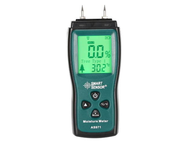 AS971 Digital LCD Display Wood Moisture Meter Gauge Humidity Tester 