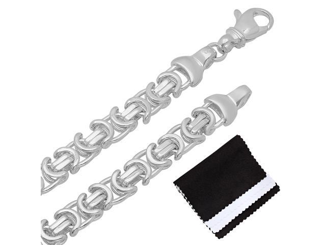 flat byzantine chain silver