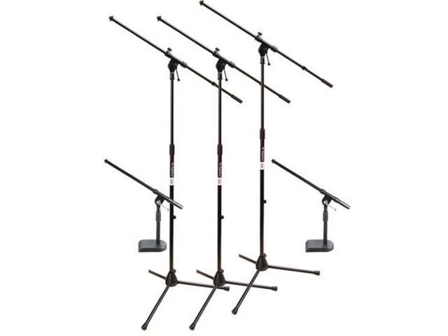 On Stage 5 Piece Drum Kit Mic Stand Pack Newegg Com