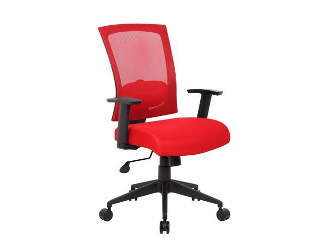 BOSS Office Products B6706-RD Mesh Back Task Chair
