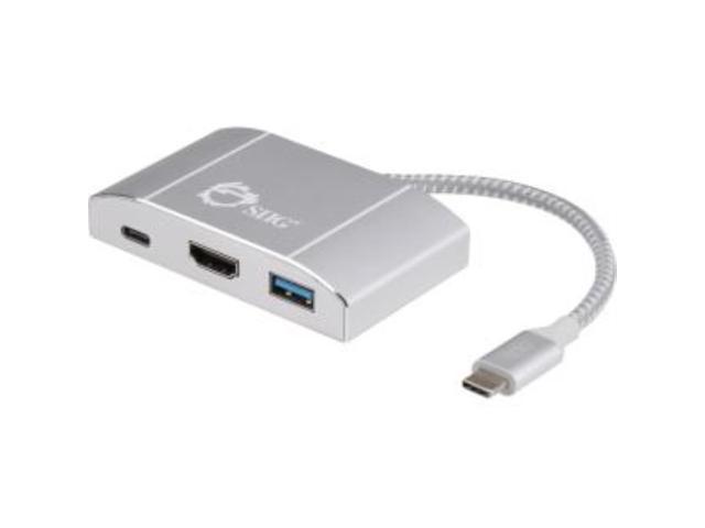 SIIG USB 3.1 Type-C Hub with HDMI & PD Charging Adapter - 4K Ready - for Notebook/Desktop PC - USB Type C - 4 x USB Ports - HDMI - Wired PD CHARGING ADAPTER 4K READY - JU-H30612-S1