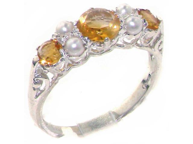 Natural 2ct Golden Citrine 925 Solid Sterling Silver Engagement Ring Size 6.25 
