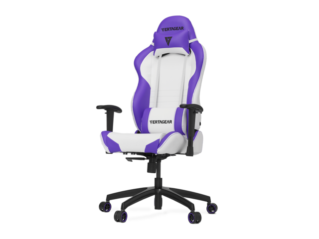 Vertagear VG-SL2000 Series Ergonomic Racing Style Gaming Office Chair - White/Purple Edition