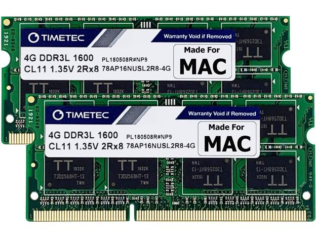 Timetec Hynix IC 8GB KIT(2x4GB) Compatible for Apple DDR3L 1600MHz PC3L-12800 for Early/Mid/Late 2011, Mid/Late 2012, Early/Late 2013, Late 2014, Late 2015 MacBook Pro, iMac, Mac Mini (8GB KIT(2x4GB))
