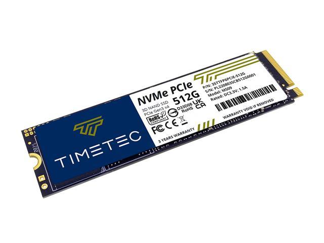 Timetec 512GB 3D NAND NVMe Gen3x4 PCIe M.2 2280 Internal Solid