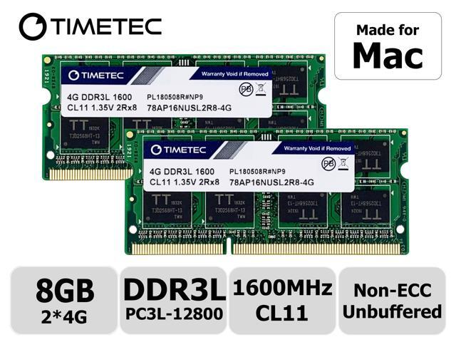 Low Density 8GB Kit 2x4GB 2x4GB DDR3L 1600MHz PC3L-12800 SODIMM Memory Upgrade For MacBook Pro 13-inch//15-inch Mid 2012 Timetec Hynix IC Apple 8GB Kit iMac 21.5-inch Late 2012//Early 2013