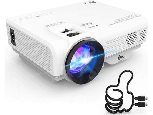 VGA Projector AV USB PS4 Portable Movie Video Projector Compatible with TV Stick Mini Projector HDMI TF 55,000Hrs LED Life 2021 Upgraded 4500L 1080P HD and 180 Display Supported 