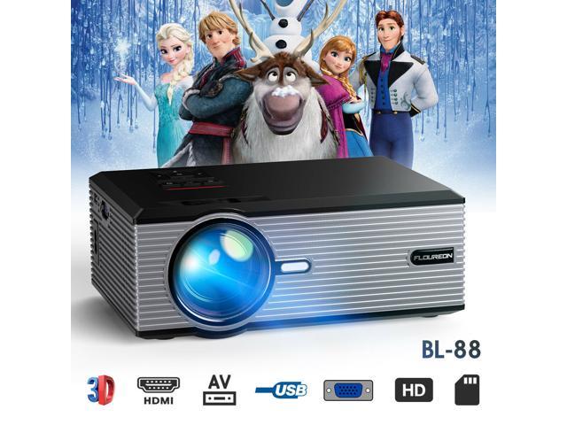 3D Beamer Full HD 1280P 5000Lumens LED Projektor Projector HDMI USB*2 TV ft 