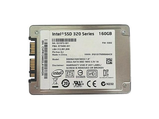 Refurbished: Intel Series 1.8" Internal Solid State Drive 160GB SSD SATA, SSDSA1NW160G3 Hard Drive / SSD Enclosures - Newegg.com