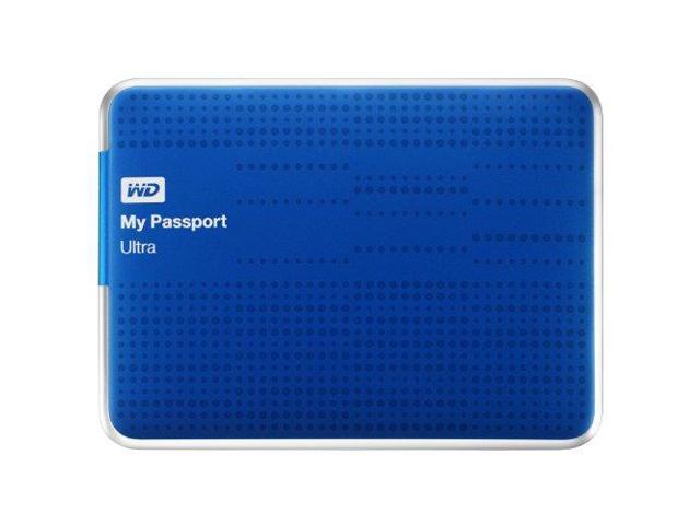 WD My Passport Ultra 500GB Portable External Hard Drive USB 3.0 with Auto and Cloud Backup - Blue (WDBPGC5000ABL-NESN)