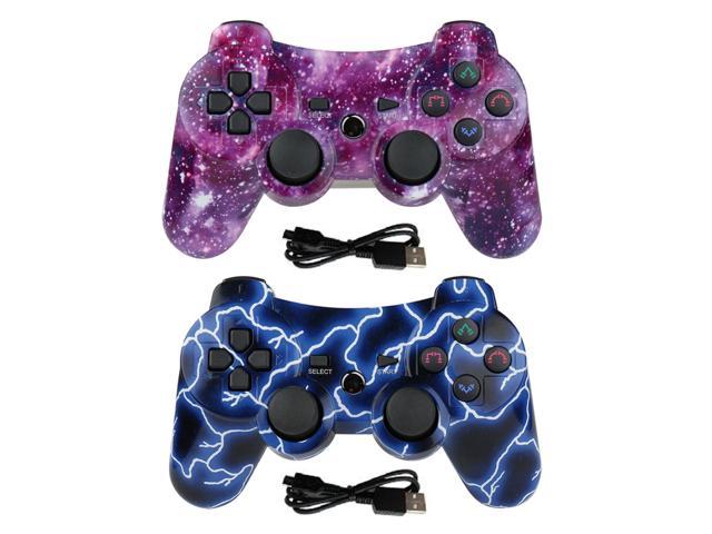 gennemskueligt pakistanske parkere PS3 Controller Wireless 2 Pack Gamepad for PlayStation 3 Bluetooth Game Controller  Remote Control Support PS3 with USB Cable (Lightning Blue+Galaxy) -  Newegg.com