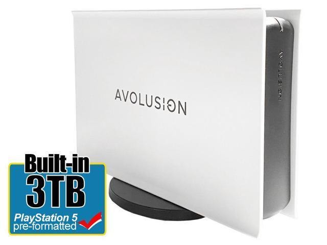 Avolusion PRO-5X Series 3TB USB 3.0 External Gaming Hard Drive for PS5 Game Console (White) - 2 Year Warranty