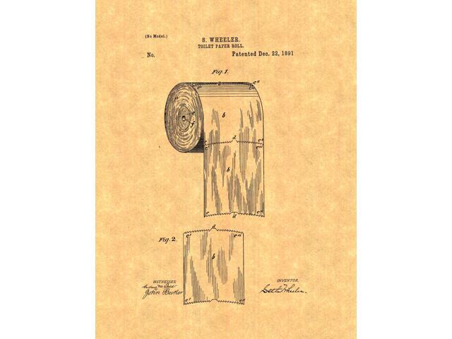 Toilet Paper Roll Patent Art Print Newegg Com