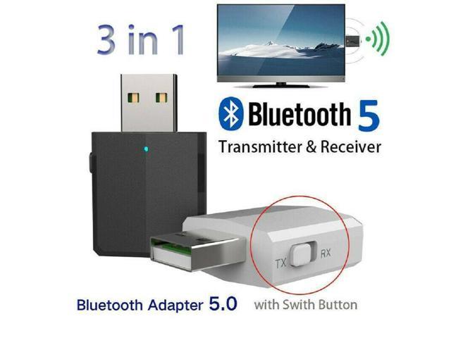 2 in 1 USB Bluetooth 5.0 Transmitter Receiver AUX Audio Adapter for TV/PC/Car 
