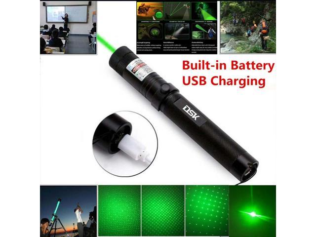 2x 900Mlies USB Green+Red Laser Pointer Pen Lazer Star Beam Light Rechargeable 