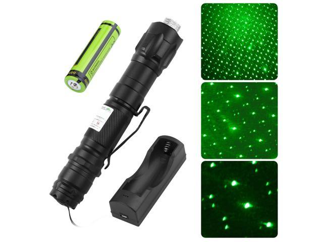 Tactical 50Mile 5mw Green Laser Pointer Lazer Pen Beam Zoom Focus+18650 Battery 