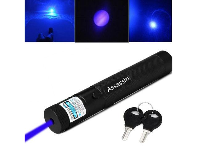 60Miles Blue Purple Laser Pointer Pen 405nm Visible Beam 18650 Astronomy Lazer