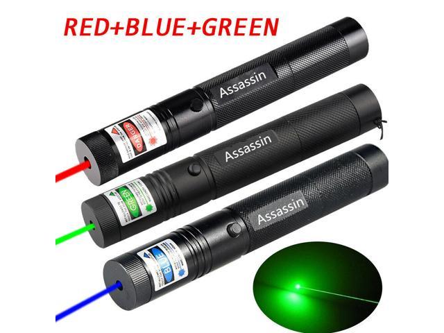2PCS Assassin 900Miles Green+Red Laser Pointer Astronomy Lazer Light+18650+Char 